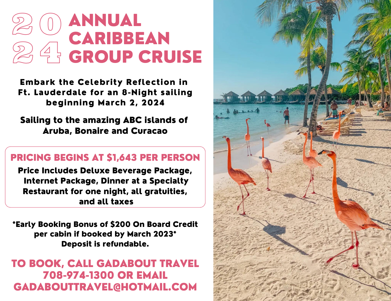 Our 2024 Caribbean Group Cruise is Headed to the ABC Islands